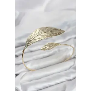 Bileklik Pazu Gold Renk Pirinç Yaprak Model