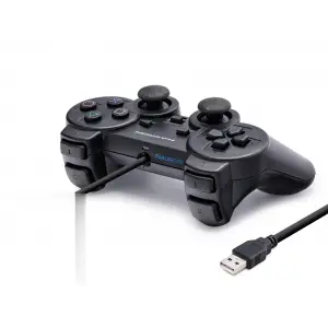 Pc Uyumlu Kablolu Usb Gamepad Oyun Kolu Siyah