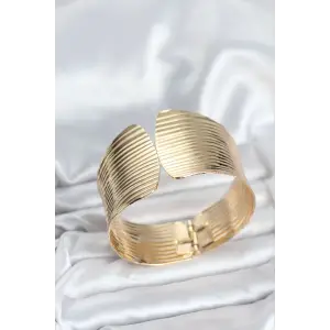 Kadın Bileklik Pirinç Gold Renk Levha Model
