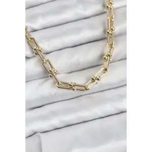 Kadın Kolye Pirinç Gold Renk Tifani Model