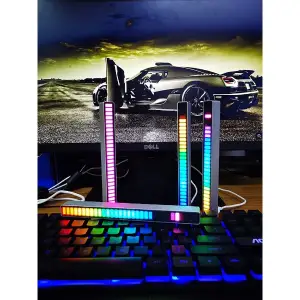 Kullanıma Uygun RGB Sese Duyarlı portatif Ekolayzer LED Çubuk