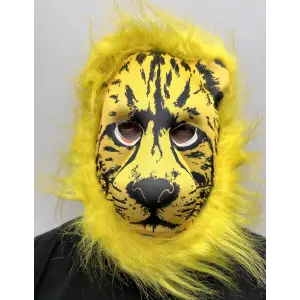 Maske Sarı Yeleli Sarı Saçlı Aslan si Mega Peluş 2 No