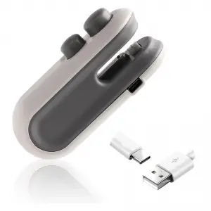 3x4,5 Cm 1 Adet Metal Şarjlı Mini Poşet Kapatıcı
