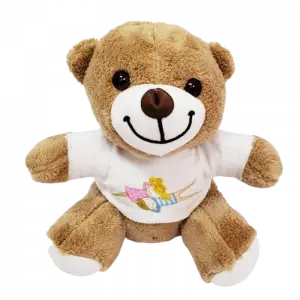 25 Cm Sevimli Tişörtlü Peluş Ayicik