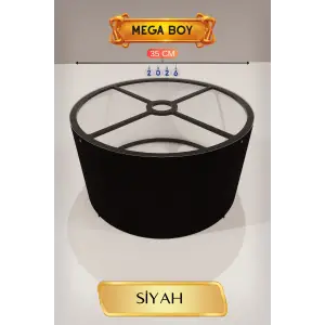 35 CM Ölçülü Siyah Lambader Başlığı Mega Boy