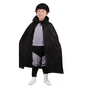 90 cm Kullanıma Uygun Siyah Renk Yakalı Çocuk Pelerini