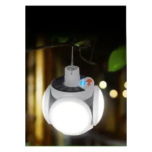 14cm Katlanabilir Kamp Lambası Solar 5 Kanatlı