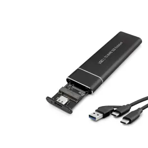 Ssd Kutu Type C3.1 + Usb3.0 Nvme M2 Chıp Siyah