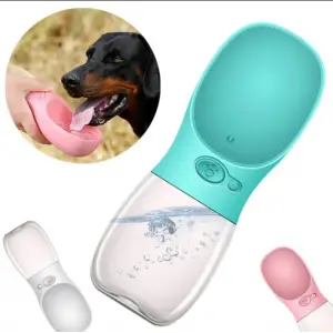 Beyaz Portatif Köpek Su Matarası