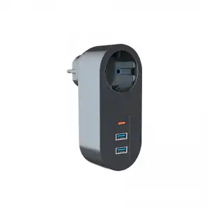 2 Adet Tekli Akım Korumalı USB 1 Adet Type C Girişli
