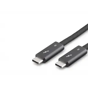 Type C Thunderbolt 5 120 Gbps 240W 16K 60 Hz Şarj Ve Data Kablosu 0.5 M Siyah
