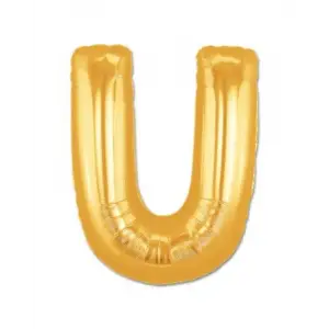 90 Cm 1 Adet U Harf Folyo Balon Altın Renk 40 inç