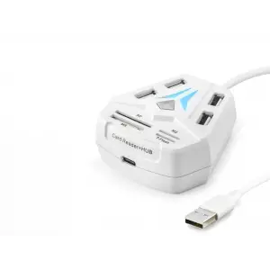 4 Adet Usb Hub Kart Okuyucu 8 Port Beyaz A068W