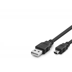 50 Cm Ölçülü Usb Kablo Usb Mini V3/5Pin To Siyah