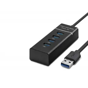 30Cm Ölçülü Usb3.0 Hub 3*Usb + Usb3.0 Siyah