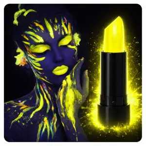 UV Neon Sarı Ruj Karanlıkta Parlayan Makyaj Boyası Çeşidi