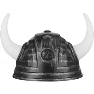 Plastik Viking Başlığı Asteriks Başlığı Gümüş Renk