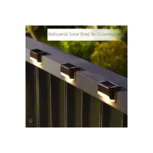 4 Adet WaterProof Solar Merdiven Lambası