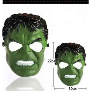 Maske Yeşil Renk Süper Kahraman Dev Adam Hulk si