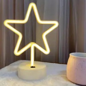 31 cm Kullanıma Uygun Yıldız Neon LED Lamba