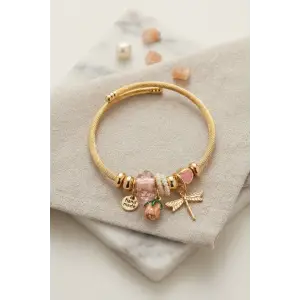 Bileklik Yusufçuk ve Pembe Charmlı