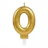 Kullanıma Uygun 0 Renk Plastik 0 Rakamı Mum Gold Renk