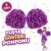 Kullanıma Uygun 1 Çift Fuşya Okul Gösteri Ponponları Ekstra Dolgun