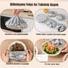 Kullanıma Uygun 10lu Bone Kapak Folyo Isı Yalıtımlı Tabak ve Mini Tencere Uyumlu