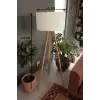 115 cm 3 Ayaklı Tripod Lambader Krem Kumaş Başlık