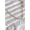 Kadın Kolye Çelik Gold Renk