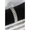 Bileklik Çelik Gümüş Renk 12 mm Kalınlık Erkek