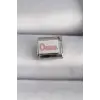 Çelik Gümüş Renk Beyaz Pembe Ouma İşlemeli Nomination Charm