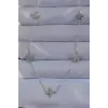 Kolye Çelik Gümüş Renk Kuş Model