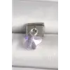 Çelik Gümüş Renk Mor Zirkon Taşlı Nomination Charm