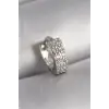 Tragus Piercing Çelik Gümüş Renk Zirkon Taşlı