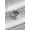 Tragus Piercing Çelik Gümüş Renk Zirkon Taşlı
