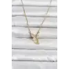 Kadın Kolye Çelik Zincir Gold Renk Model