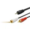 3.5 mm to 2 RCA Kablo 1.5 m Siyah