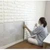 Kullanıma Uygun 3D Tuğla Desenli Kendinden Yapışkanlı Duvar Paneli 58x38 cm