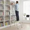 Kullanıma Uygun 4+4 Çift Basamaklı Alüminyum Metal Merdiven