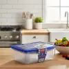 5x7 cm 5 cm mavi Plastik 4lü Köşeli Saklama Kabı Seti