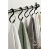 55 cm siyah 8 adet Kullanıma Uygun 8 Kancalı Yapışkanlı Askı Aparatı