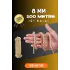 8 MM 100 Metre Jüt Halat Dekoratif Hasır İp Urgan Süs Çeşidi