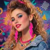 Küpe 80 ler 90 lar Retro Neon Pembe Şimşek 10 cm