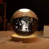6 Cm Cam Ahşap Altlıklı Usbli Gece Lambası Küçük Prens Gün Işığı