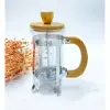 350 ml Ölçülü Ahşap Detaylı Cam French Press