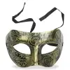 Maske Altın Eskitme Yüz Maskesi Antik Tarz Balo si