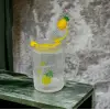 400 ml Cam Bardak Ananas Tasarımlı Kupa