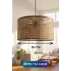 35 CM Ölçülü Antik Çağ Hasır Kumaş Başlıklı Sarkıt Avize