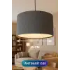 35 CM Ölçülü Antrasit Gri Kumaş Başlıklı Sarkıt Avize